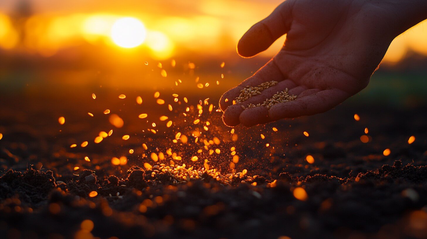 Image of seeds in hand